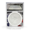 2026 American Silver Eagle ANACS MS70 label #49322 — reverse, Damstra eagle, with ANACS authentication hologram and cert 0502505010149322 - Thumbnail 2