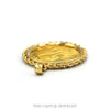 Edge view of the 14k rope bezel and bail holding the 1/2oz gold Panda coin - Thumbnail 3