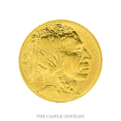 2015 American Gold Buffalo 1 oz Coin - .9999 Fine 24K Pure Gold - Indian Head Buffalo Nickel Design - US Mint Bullion