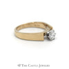Round Brilliant Cut Diamond Solitaire Engagement Ring in Cathedral Mounting - Thumbnail 3