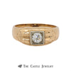 .40 Carat Old European Cut Diamond Gent's Vintage Ring In 14K Yellow Gold - Thumbnail 1