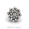 Stunning 2.75cttw Round Diamond Cluster Ring w/ Arthritic Shank in 14K White Gold - Thumbnail 1