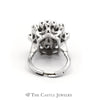 Stunning 2.75cttw Round Diamond Cluster Ring w/ Arthritic Shank in 14K White Gold - Thumbnail 4