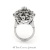 Stunning 2.75cttw Round Diamond Cluster Ring w/ Arthritic Shank in 14K White Gold - Thumbnail 2