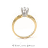 Beautiful .75ct Round Brilliant Cut Diamond Engagement Ring in 14K Yellow Gold - Thumbnail 2