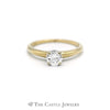 Lovely Round Brilliant Cut Diamond Solitaire Engagement Ring in 14K Yellow Gold - Thumbnail 1