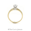 Lovely Round Brilliant Cut Diamond Solitaire Engagement Ring in 14K Yellow Gold - Thumbnail 2