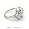 Fancy Swirl .30ct Round Diamond Ring In 14K White Gold - Thumbnail 3