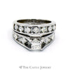 2.25cttw Princess Cut Diamond Bridal Set in 14k White Gold - Thumbnail 1