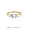 Round Brilliant Cut .50carat Diamond Engagement Ring SI2/H in 14K Yellow Gold - Thumbnail 1