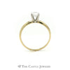 Round Brilliant Cut .50carat Diamond Engagement Ring SI2/H in 14K Yellow Gold - Thumbnail 2