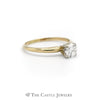 Round Brilliant Cut .50carat Diamond Engagement Ring SI2/H in 14K Yellow Gold - Thumbnail 3