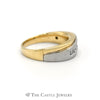 Men’s Fancy .25cttw Diamond Band in Yellow & White Gold - Thumbnail 3