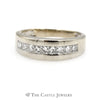 1cttw Princess Cut Channel Set Diamond Wedding Band in 14k White Gold - Thumbnail 1