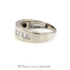1cttw Princess Cut Channel Set Diamond Wedding Band in 14k White Gold - Thumbnail 3