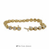 Bezel Set 7cttw Round Diamond Tennis Bracelet 7.5 Inches in 14K Yellow Gold - Thumbnail 2