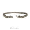 Square Link Prong Set 7cttw Diamond Tennis Bracelet in 14K White Gold - Thumbnail 2