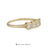 Prong Set 1cttw Round Brilliant Cut Diamond Wedding Band with 4 Diamonds in 14k Yellow Gold - Thumbnail 3