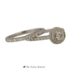 Crown Collection 1cttw Round Diamond Engagement Bridal Set w/ Halo and Cathedral in 14K White Gold - Thumbnail 3