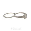 Crown Collection .33cttw Diamond Engagement Ring Set w/ Round Center and Cushion Bezel - Thumbnail 3