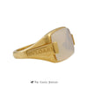 Designer Bvlgari Pillow Cut Albite Moonstone Metropolis Ring in 18K Yellow Gold - Thumbnail 3