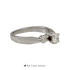 Round Brilliant Cut .35ct Diamond Engagement Ring w/ Round Diamond on Each Side - Thumbnail 3