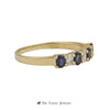 Prong set Oval Sapphire & .30cttw Oval Diamond Band Crafted in 14k Yellow Gold - Thumbnail 3