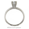 Princess Cut Diamond Solitaire Engagement Ring in 14k White Gold Tiffany Mounting - Thumbnail 2