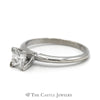 Princess Cut Diamond Solitaire Engagement Ring in 14k White Gold Tiffany Mounting - Thumbnail 3