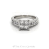 1.50CTTW Princess Cut Engagement Ring in Invisible Setting in 14KT White Gold - Thumbnail 1