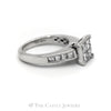 1.50CTTW Princess Cut Engagement Ring in Invisible Setting in 14KT White Gold - Thumbnail 3