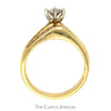 3/4cttw Diamond Solitaire Bridal Set with Channel Set Diamond Accents and Matching Band in 14k Yellow Gold - Thumbnail 2