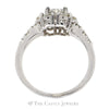 2.05cttw Diamond Engagement Ring with Diamond Halo and Accents in 14k White Gold - Thumbnail 2
