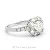 2.05cttw Diamond Engagement Ring with Diamond Halo and Accents in 14k White Gold - Thumbnail 3