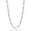 20 Inch 10k White Gold Figaro Link Chain Necklace - Thumbnail 1