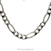 20 Inch 10k White Gold Figaro Link Chain Necklace - Thumbnail 2