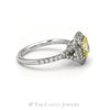 Tiffany & Co. 1.01CT Cushion Cut Yellow Diamond Ring with Diamond Accents - Thumbnail 3
