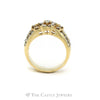 Flower Shaped 1.33cttw Diamond Cluster Ring with Channel Set Diamond Accents in 18k Yellow Gold - Thumbnail 2