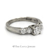 1/2cttw Round Diamond Enagagement Ring with Diamond Accented Sides in 14k White Gold - Thumbnail 3