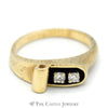 Scroll Designed Ring with Diamond Accents in 14k Yellow Gold - Thumbnail 1