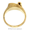 Scroll Designed Ring with Diamond Accents in 14k Yellow Gold - Thumbnail 2