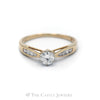 .50CTTW Diamond Solitaire with Diamond Accents Engagement Ring in 14KT Yellow Gold - Thumbnail 1
