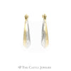 Reversible Two-Toned Hollow Polished Hoops in 14KT Yellow and White Gold - Thumbnail 2