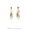Reversible Two-Toned Hollow Polished Hoops in 14KT Yellow and White Gold - Thumbnail 1