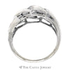 1cttw Baguette Diamond Cluster in Weaved Design 10k White Gold - Thumbnail 2