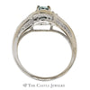 Oval Aquamarine Ring with Diamond Bezel Mounting in 18K White Gold - Thumbnail 2