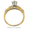 Oval Cut Diamond Bridal Set with Baguette Accents and Matching Band in 14k Yellow Gold - Thumbnail 2
