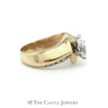 Marquise Cut Diamond Solitaire with Diamond Accents in 14KT Yellow Gold - Thumbnail 3