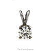 3/4ct Round Diamond Solitaire Pendant in 14k White Gold - Thumbnail 1