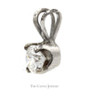 3/4ct Round Diamond Solitaire Pendant in 14k White Gold - Thumbnail 2